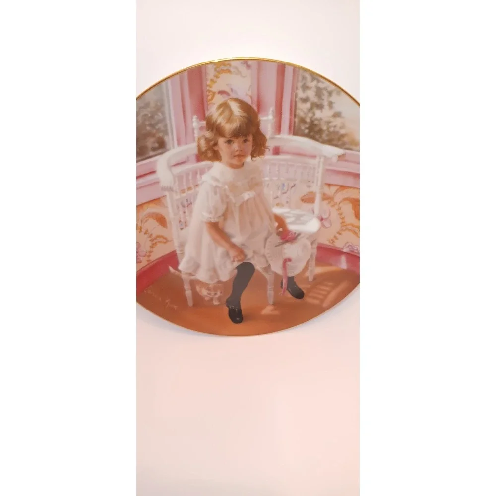 Vintage‎ Collectors Plate Days Gone by Sandra Kuck Easter 80s Cottagecore Decor